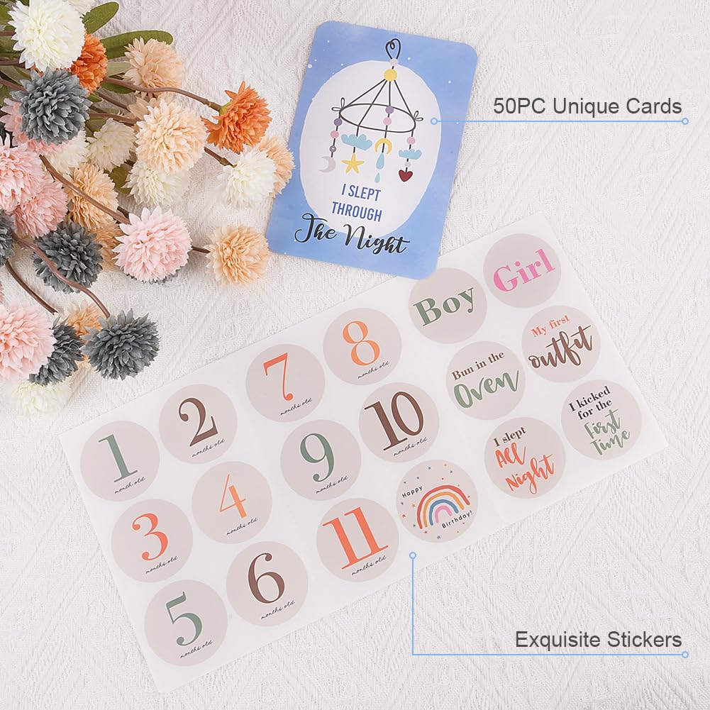 HAGOT 50 Baby Milestone Cards in Gift Box - Image 2