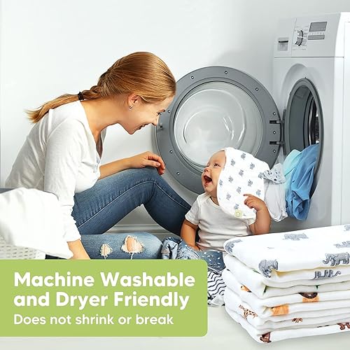 Miniatura 8 de KeaBabies Paquete de 5 paños de muselina para eructos y organizador de pañales para bebé, esencial para recién nacidos, niños, niñas, regalo