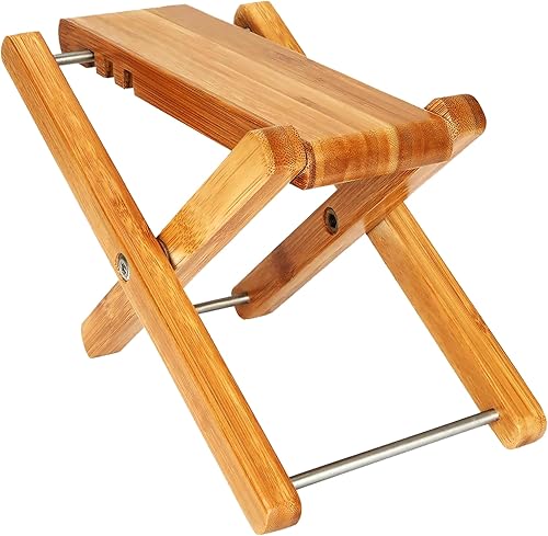 Miniatura 8 de 5 Core Reposapiés de guitarra negro  Reposapiés ajustable para guitarra  Soporte de pie de guitarra de hierro sólido con altura de 6 niveles  Pedal