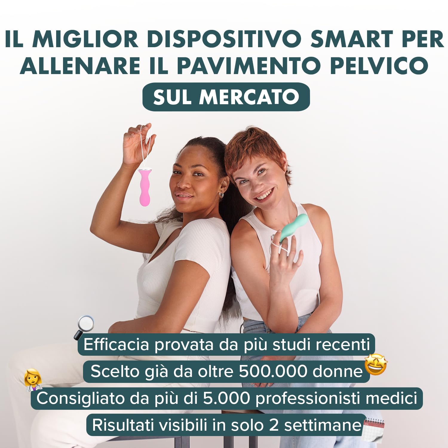 PERIFIT Care, Esercitatore Pélvico con App, Incontinenza & Post-Parto | Rinforza Pavimento Pelvico della Donna, Esercizi di Kegel, Biofeedback, Perdite Urinarie, Menopausa, Dispositivo Medico CE