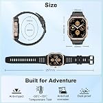 Smart Watch pour les hommes femmes, 2.06" HD Touch Screen Fitness Tracker avec précision GPS, Appel Bluetooth, moniteur de rythme cardiaque, 100+ Modes sportifs, IP68 Smartwatch étanche pour Android iOS, noir