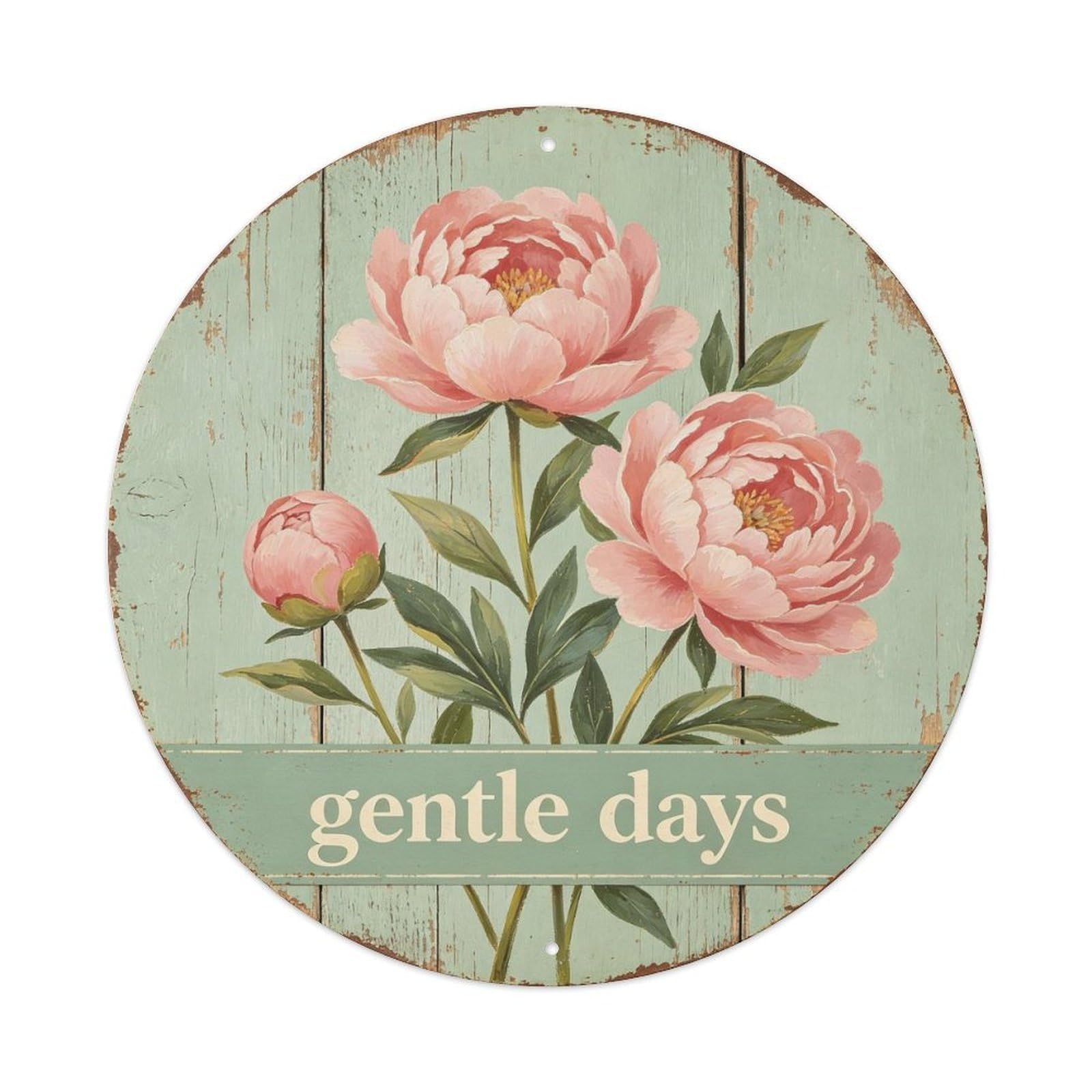 Gentle Days Metal Tin Sign Plaque