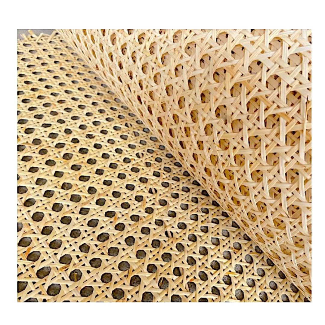 Maya Woods Bamboo Wood Cane Mat Roll for Furniture Mesh Webbing Rattan Roll for Basket Chair Cabinet Almirah Decoration Weaving (16X16 INCH)