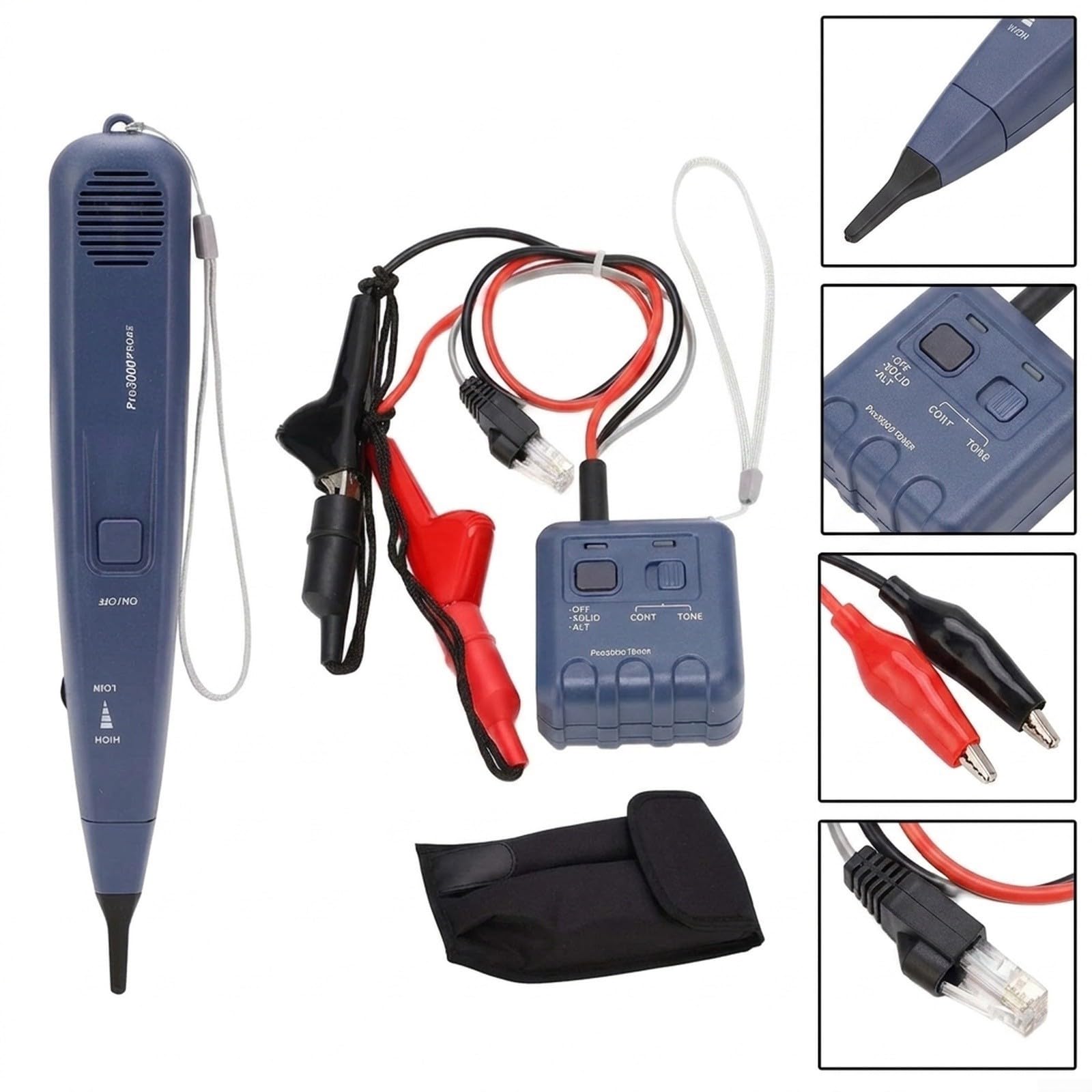 Kit sonda generatore di tono per tracciamento cavi 16km gamma