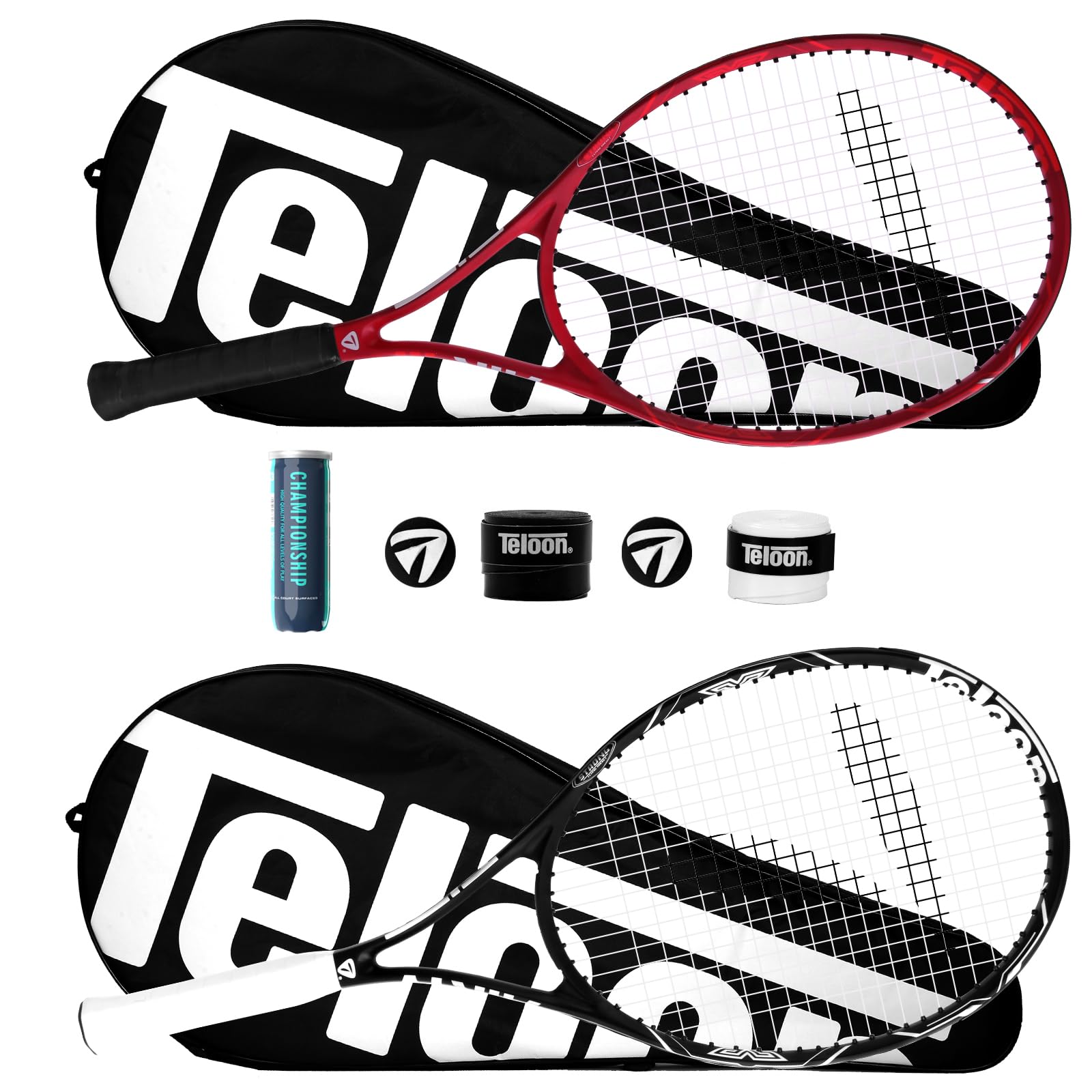 Teloon Tennis Rackets for Adults 2 pcs Recreational -27 inch Tennis Racquet for Men and Women College Students Beginner Tennis Racket.…