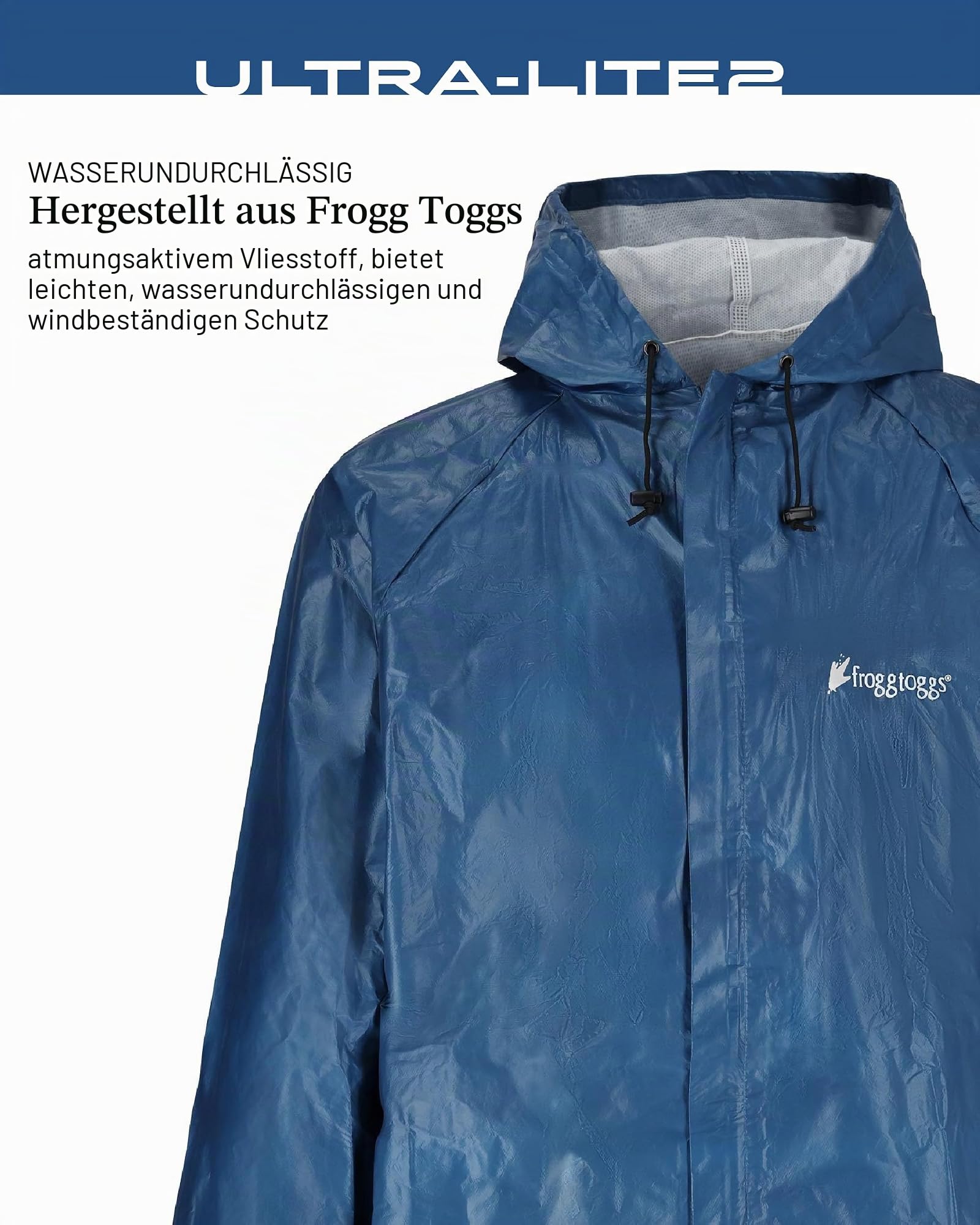 FROGG TOGGS Ultra-Lite2 Regenjacke für Herren, wasserdicht, atmungsaktiv