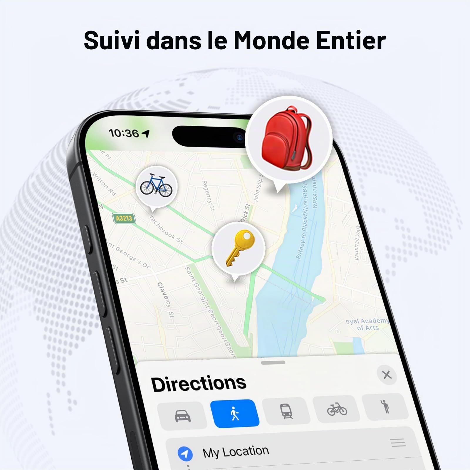 UGREEN FineTrack 2 Finder Tag Design Football 110dB Fluorescence IP68 et UGREEN FineTrack Finder Tag Traceur avec Find My 2 Ans Batterie (iOS Uniquement)
