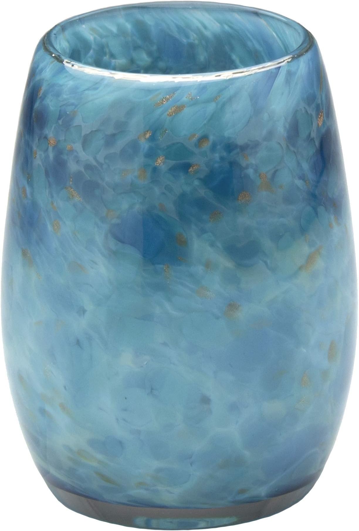 Votive Candle Holder, Tea-Light, Handmade Blown Glass, Accent Vase, Centerpiece, Home Decor, Artist Dehanna Jones, Seattle, WA. (Teal Puget Sound)