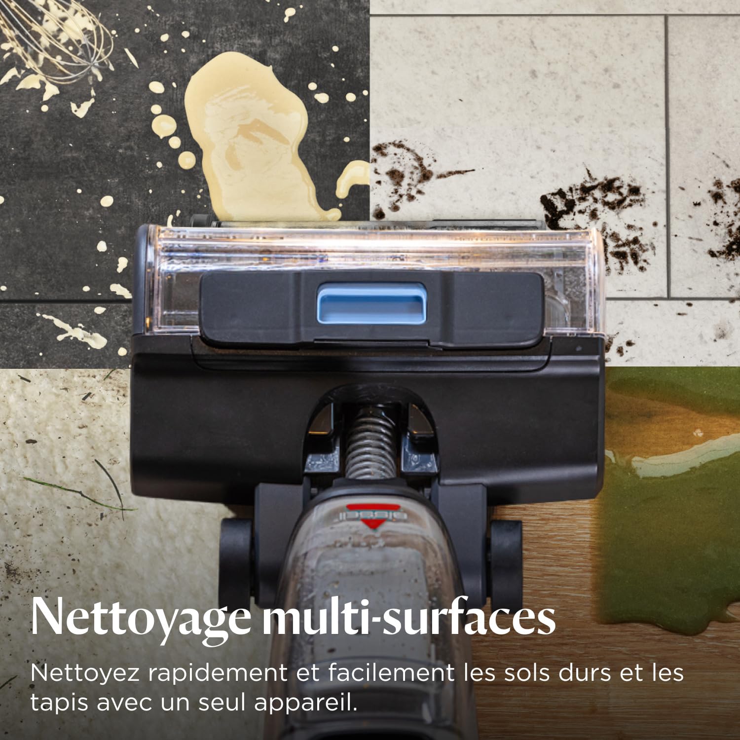 BISSELL CrossWave® EdgeFind 4159N, Aspirateur laveur multi-surfaces avec technologie ZeroGap™