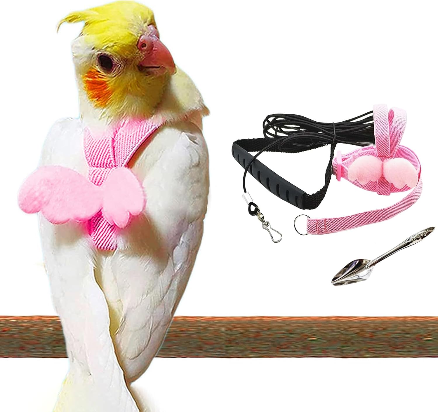 Xiapumeth Bird Harness, Cockatiel Harness, Conure Harness and Leash, Parakeet Leash