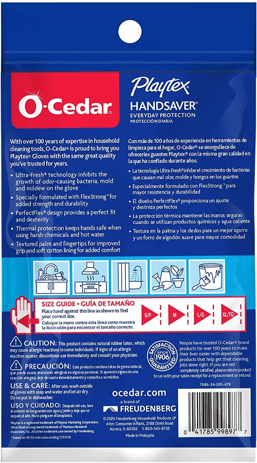 Playtex Handsaver Reusable Rubber Gloves (Medium, Pack - 1)