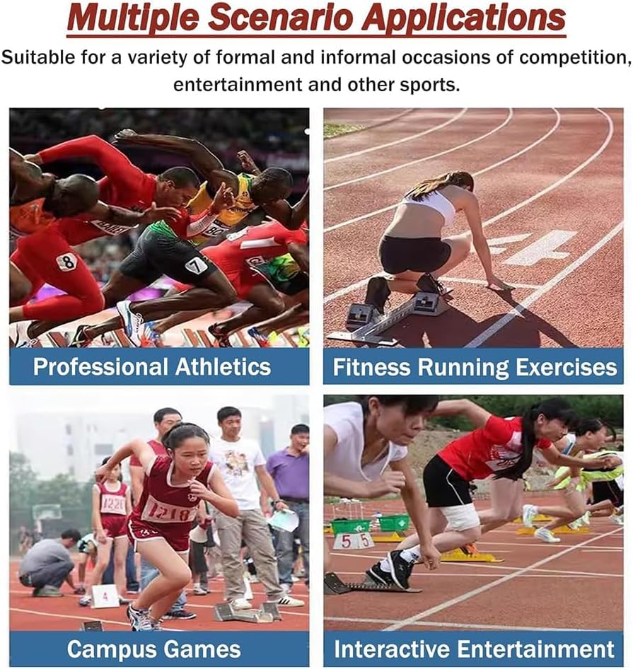 Bloques de arranque portátiles para atletismo con ángulos ajustables 2
