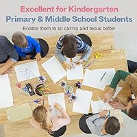 Vista 4 de Cojín Tambaleante, Asiento Wiggle Extra Grueso para Niños Sensoriales, Disco de Equilibrio Antideslizante con Bomba de Inflado para Fuerza Central