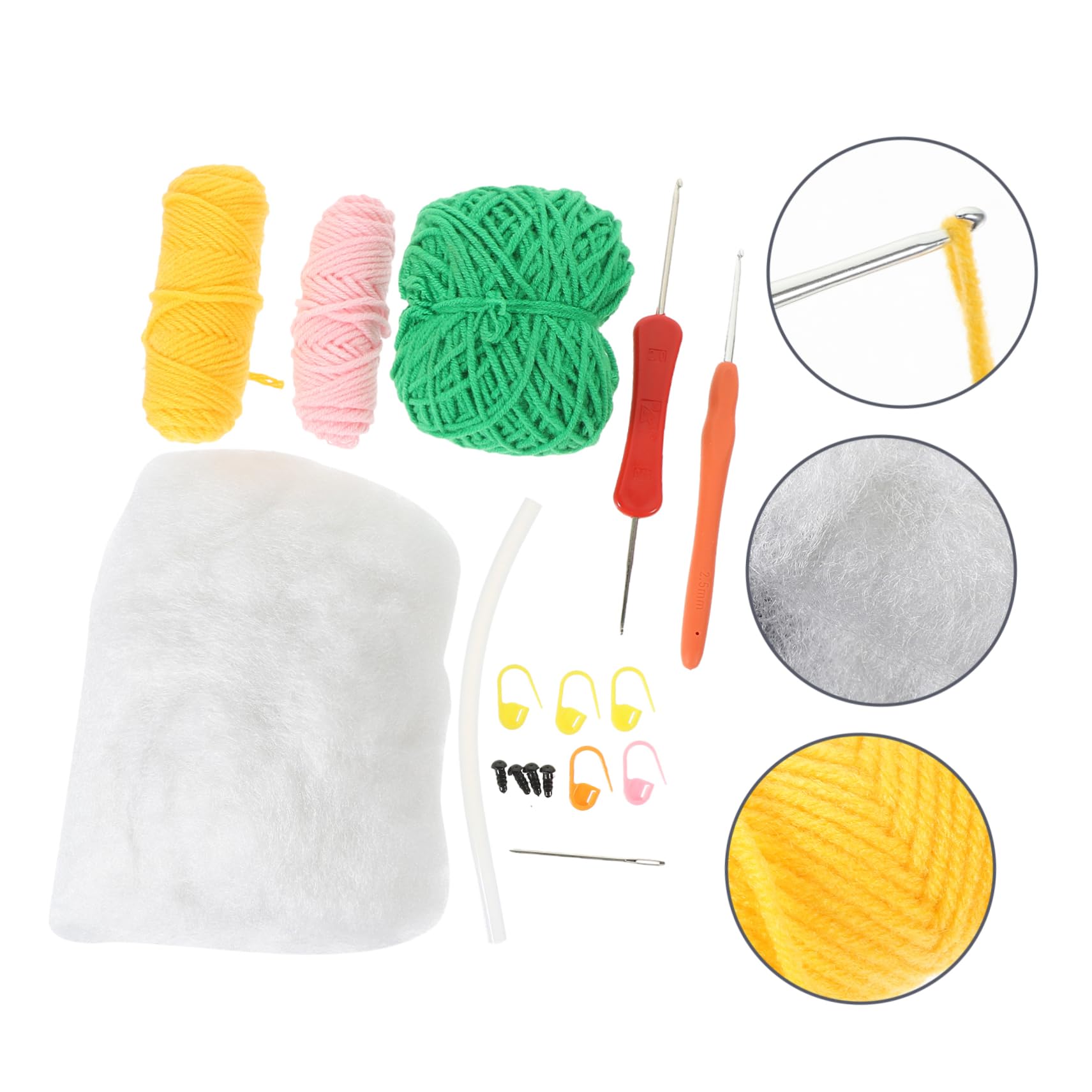 Tofficu 3 Juegos kit de crochet para principiantes equipo kit de arte decoração casa decoración casa kit para aprender a tejer kit de ganchillo para principiantes para Cable
