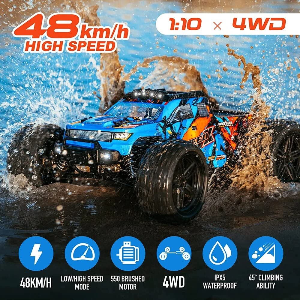 WLTOYS 104009 RC CAR Brushed Motor 1/10 Remote Control Off-Road RC Drift Car Radio Toys 45KM/H High Speed Monster Racing Car (104009 2 * 1500)
