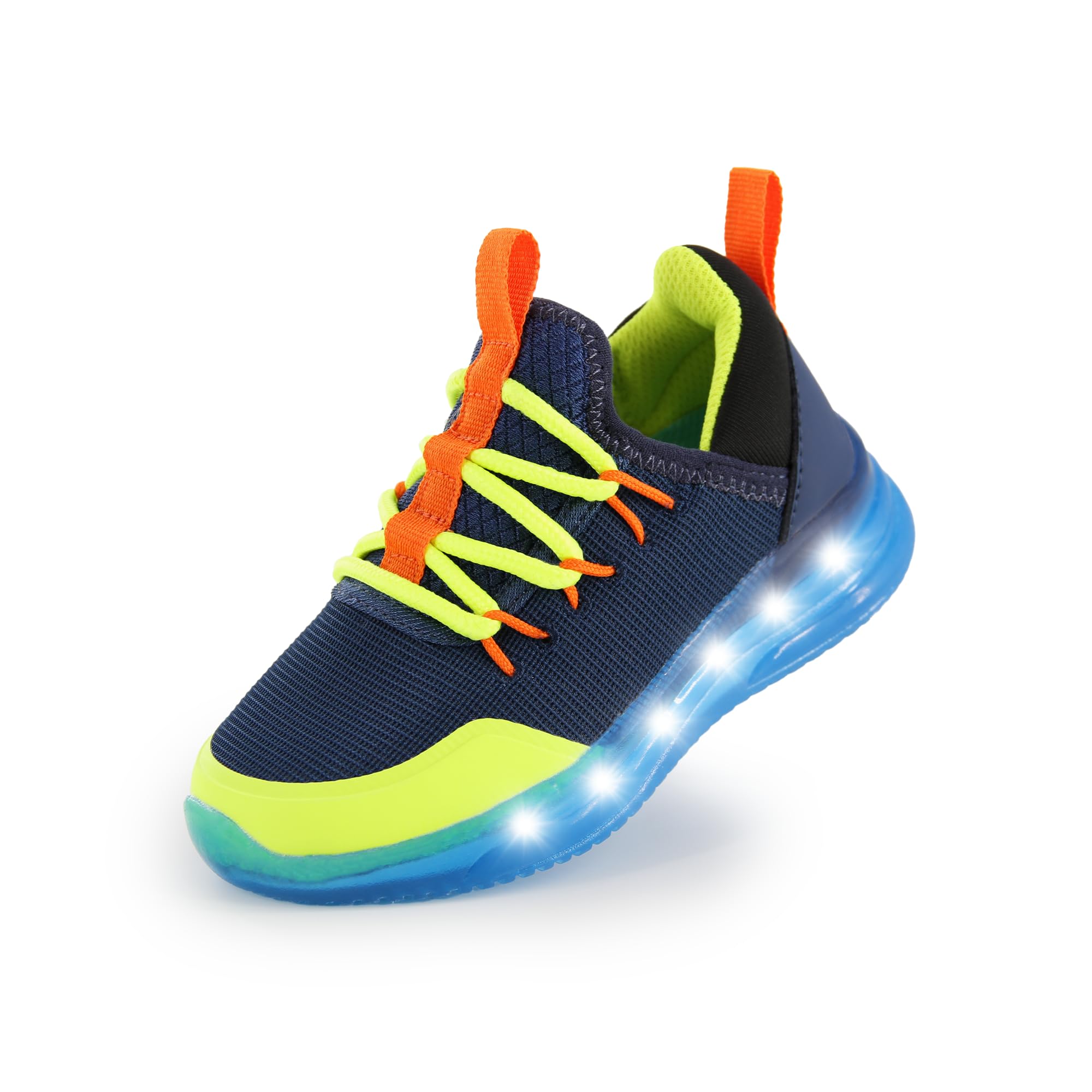 YESKIS Toddler Boys Girls Light Up Shoes Lightweight Mesh Breathable Fashion Led Flashing Walking Running Sneakers for Toddler and Little Kid