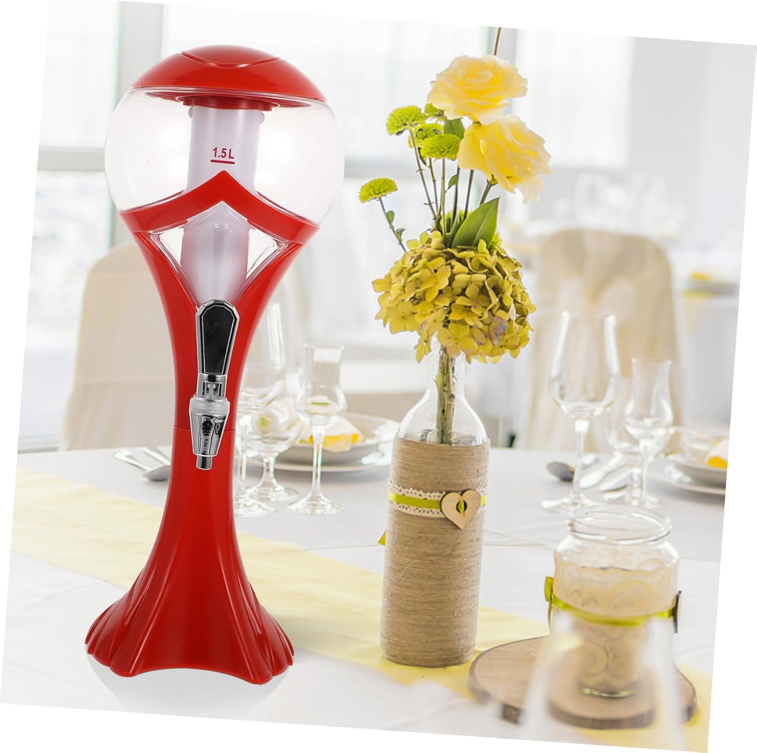 Luminous Barrel Tower Drink Tower Dispenser Beverage Dispenser for Parties Beer Drink Bar