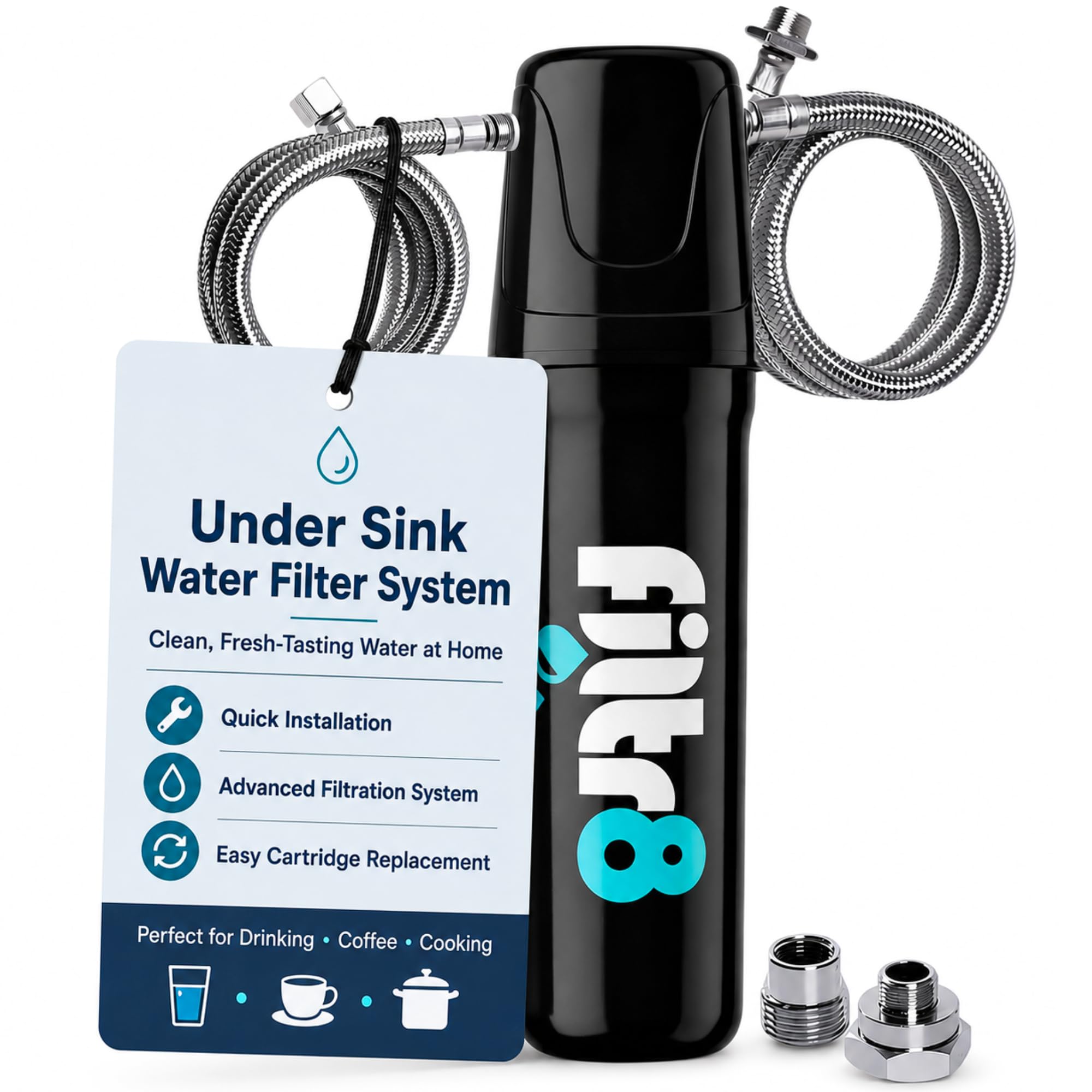 Under Sink Water Filter System, NSF/ANSI Certified High-Efficiency Filtration for Crisp, Clean Kitchen Tap Water, Reduces Lead, Chlorine, PFAS, Bad Taste & Odour – Ideal for Drinking, Coffee & Cooking