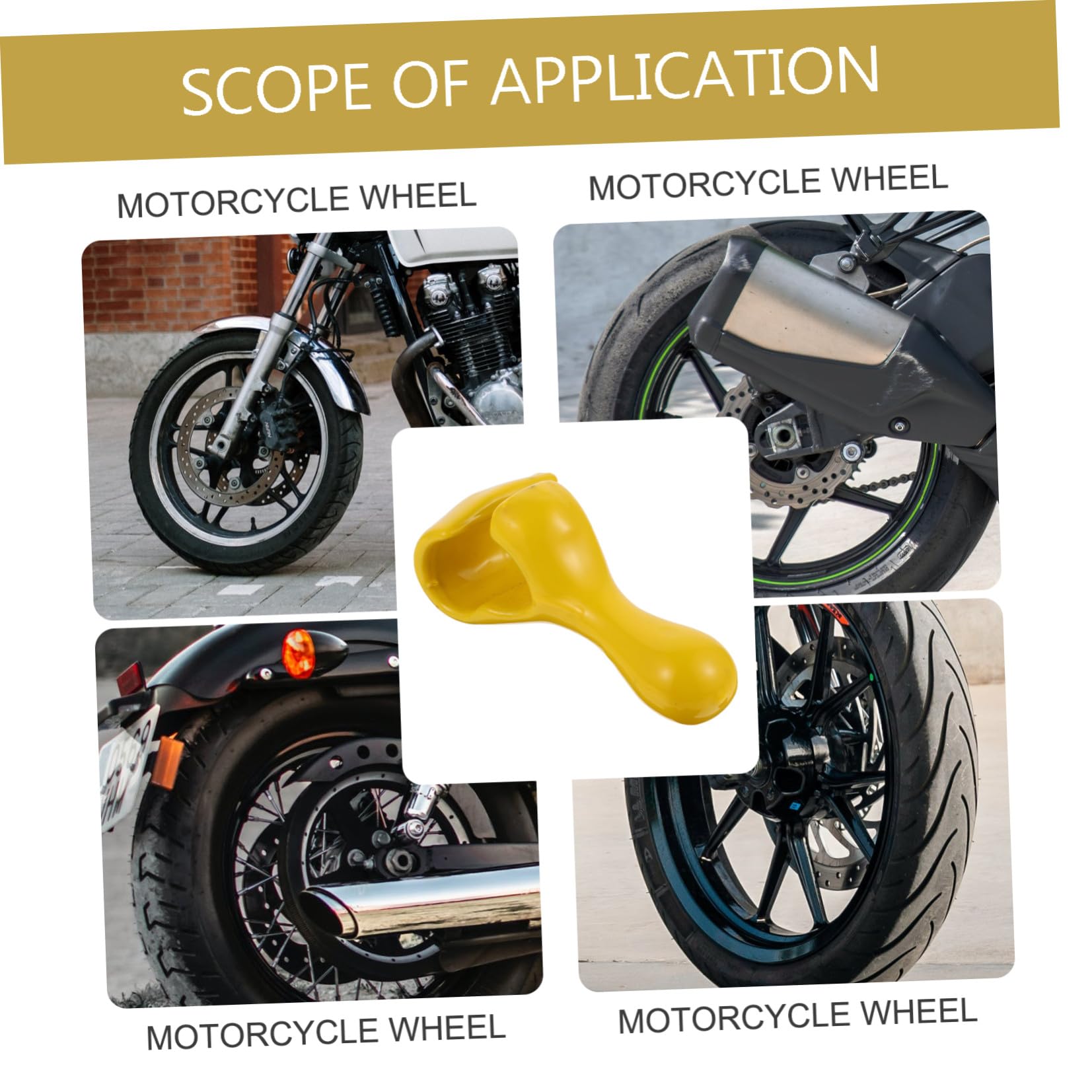 GALPADA Motorrad Reifenwechsel Werkzeug Reifenwulsthalter aus Gummi Pvc und Eisen Leicht und Stabil zur Reifenmontage und Reifenreparatur Am Motorrad Gelb