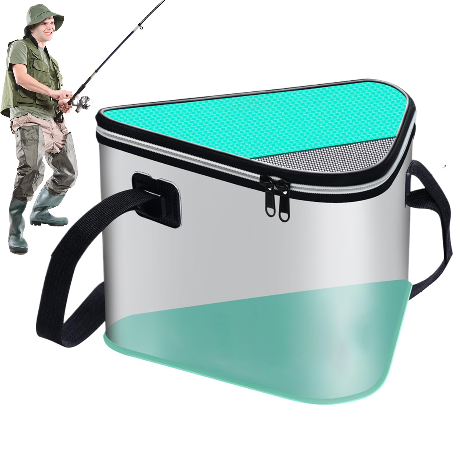Cubo de pescado plegable de 12L, la solución portátil para camping