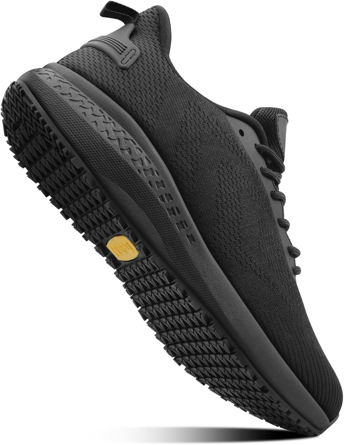 Slip Resistant Work Shoes for Men, Black Zapatos de Trabajo para Hombres, Non Slip Comfortable Lightweight Food Service Chef Sneakers in Kitchen Restaurant, Medium or Wide, US 6.5-14 - Image 2