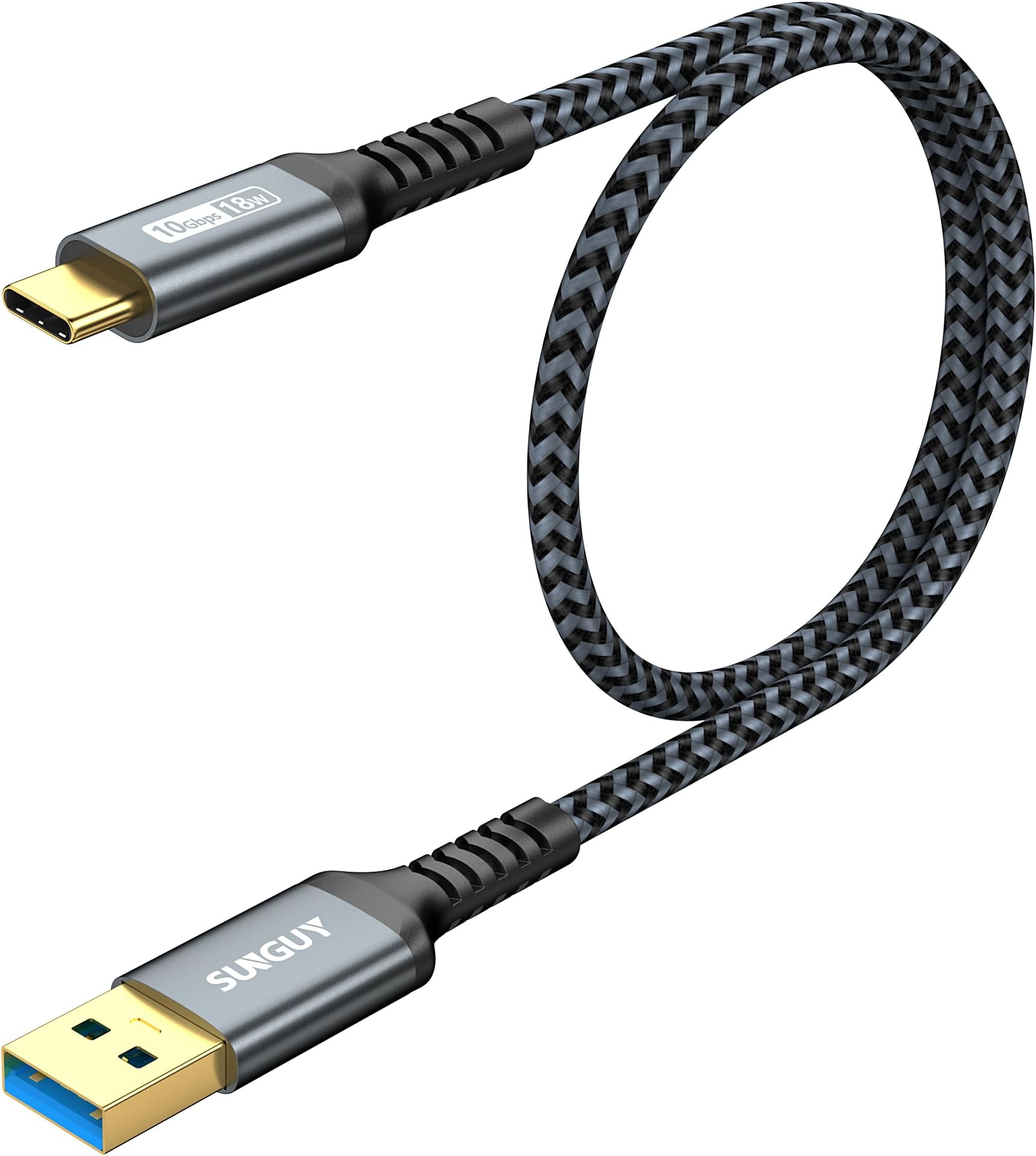 SUNGUY 10Gbps Android Auto USB C Cable, 1.5FT 3A USB 3.1 Gen 2 Fast Charge & Data Transfer USB C CarPlay Cable, Compatible with iPhone 15/15 Pro Max, Samsung T7, Galaxy S23 S22 Ultra Note 20, SSD