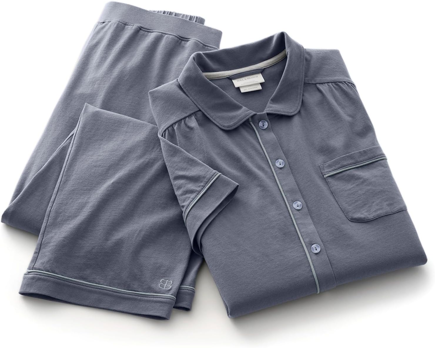 BOLL & BRANCH Women's Soft Knit Short Sleeve & Pants Pajama Set