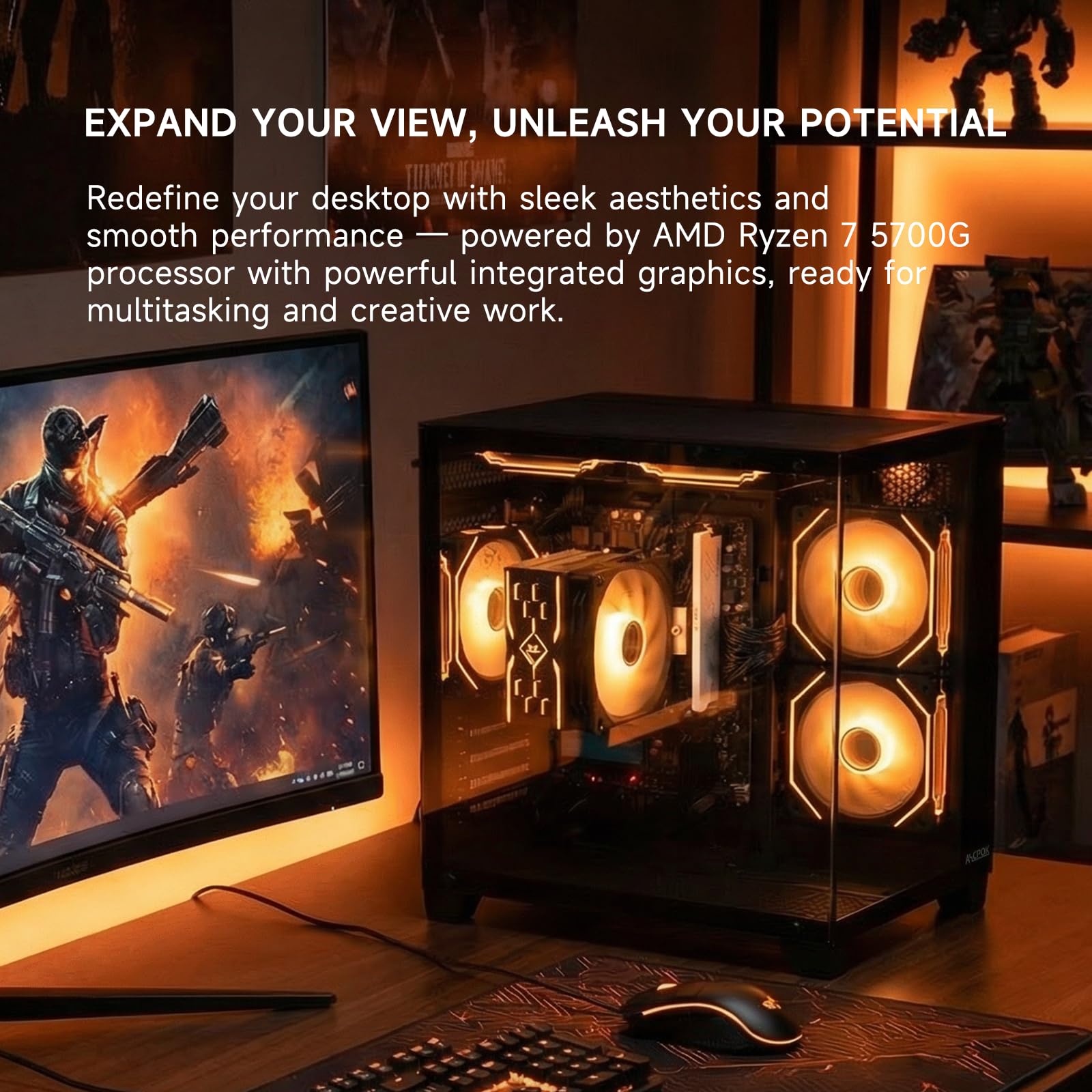 Amazon.co.jp: ALCPOK PC ゲーミング デスクトップ AMD Ryzen 7 5700G