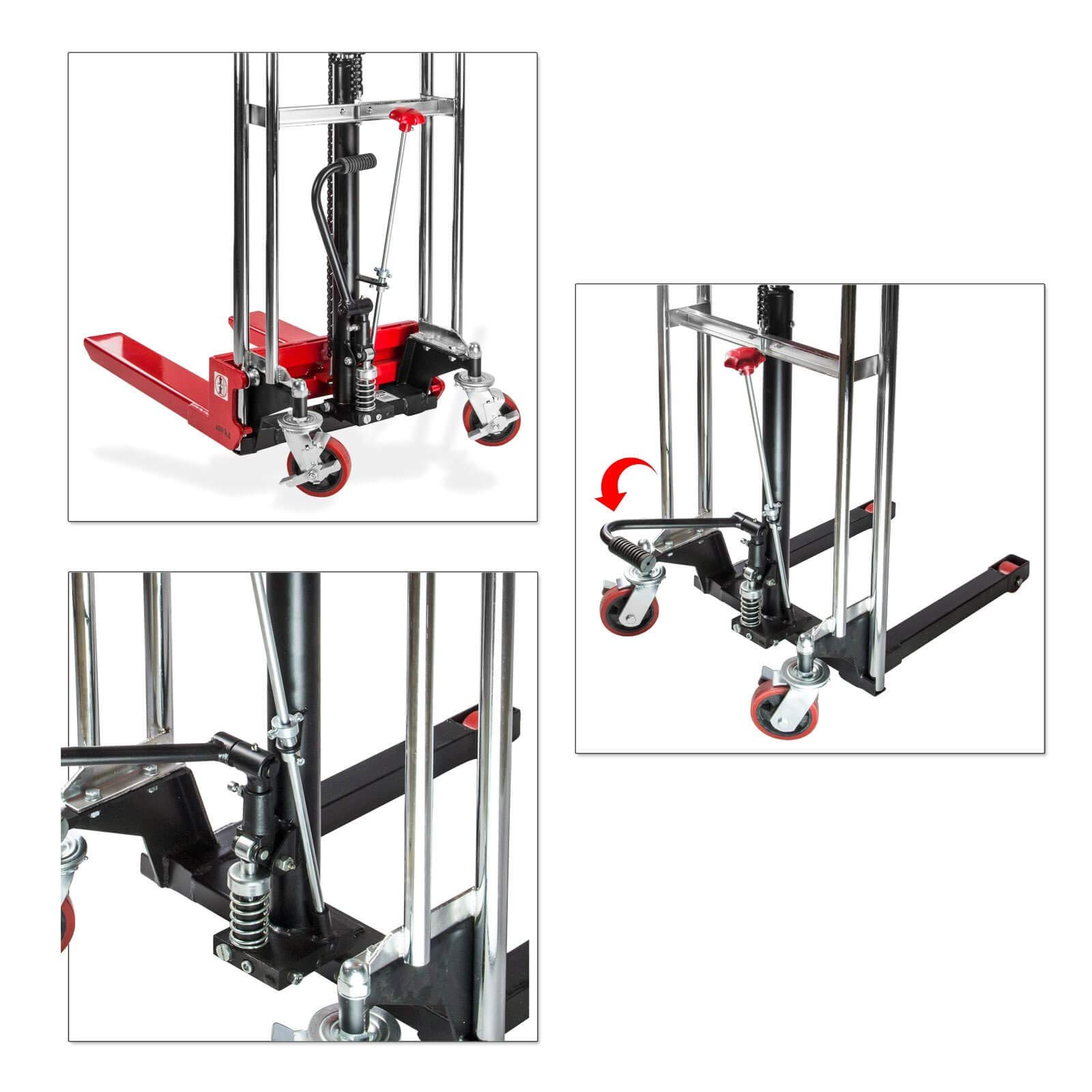 DEMA Hydraulischer Hubtischwagen 400 kg - Höhenverstellbar 9-150 cm - Robust, Langlebig für Werkstatt, Lager, Transport