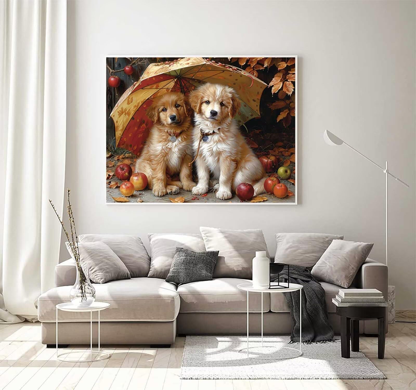 Diamond Painting Pies Diament Malarstwo Liście Dla Dorosłych, 5D DIY Zestaw do haftu krzyżykowego dla dorosłych, Obraz Diamenty Kryształ Sztuka Haft Zestaw, pour Dekoracje Świąteczne, Prezent Kobiety