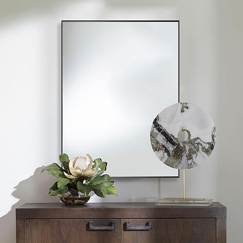 Miniatura 55 de Espejo de baño dorado naranja de 30 x 30 pulgadas para pared, espejo rectangular rectangular con marco de aluminio, moderno grande para dormitorio