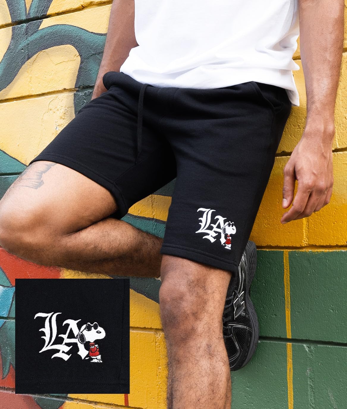 Riot Society Mens Embroidered Fleece Shorts SweatShorts Sweats