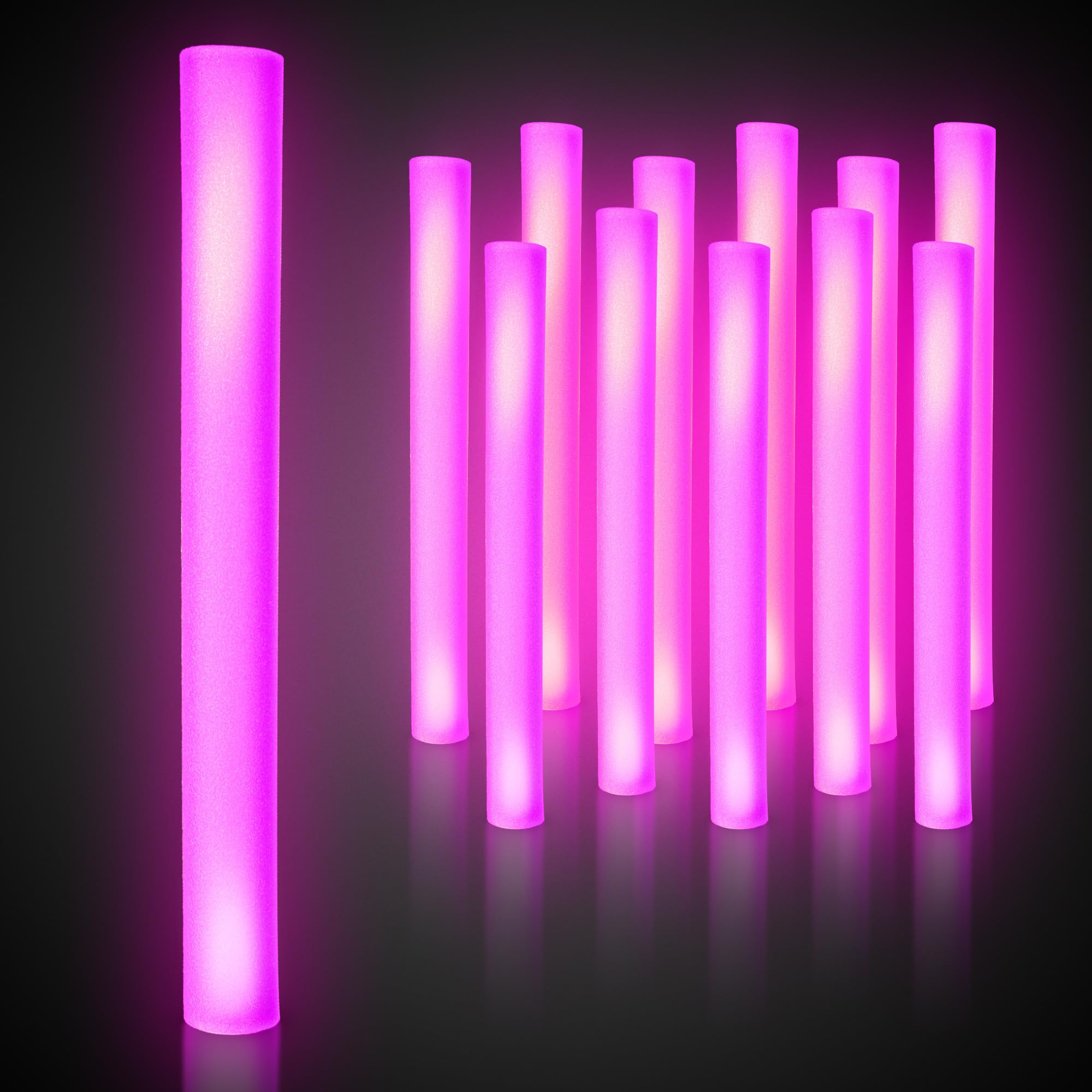Bâtons de mousse à DEL à 3 modes d'éclairage rose pour une ambiance festive - 7