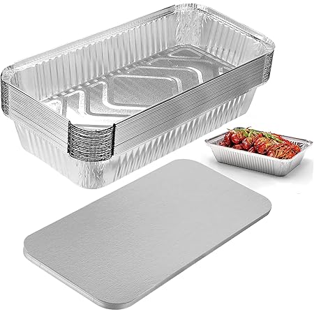 Grill Aluschalen Einweg - 30 Stück 8 Zoll Alu Grillschalen Für Backen Braten Kochen
