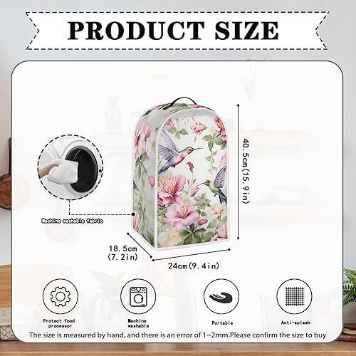 Vista 192 de doginthehole Hummingbird Blender Covers for Kitchen, Washable Appliance Covers Anti Fingerprint Stain Resistant Polyester Blender Dust Cover
