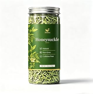 Honeysuckle Buds Organic Tea, 100% Pure Natural Honey Suckle Buds, Premium Flower Herbal Tea, Clears Heat and Moisturizes the Throat (1 OZ)