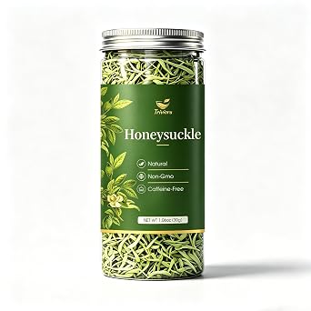 Honeysuckle Buds Organic Tea, 100% Pure Natural Honey Suckle Buds, Premium Flower Herbal Tea, Clears Heat and Moisturizes the Throat (1 OZ)