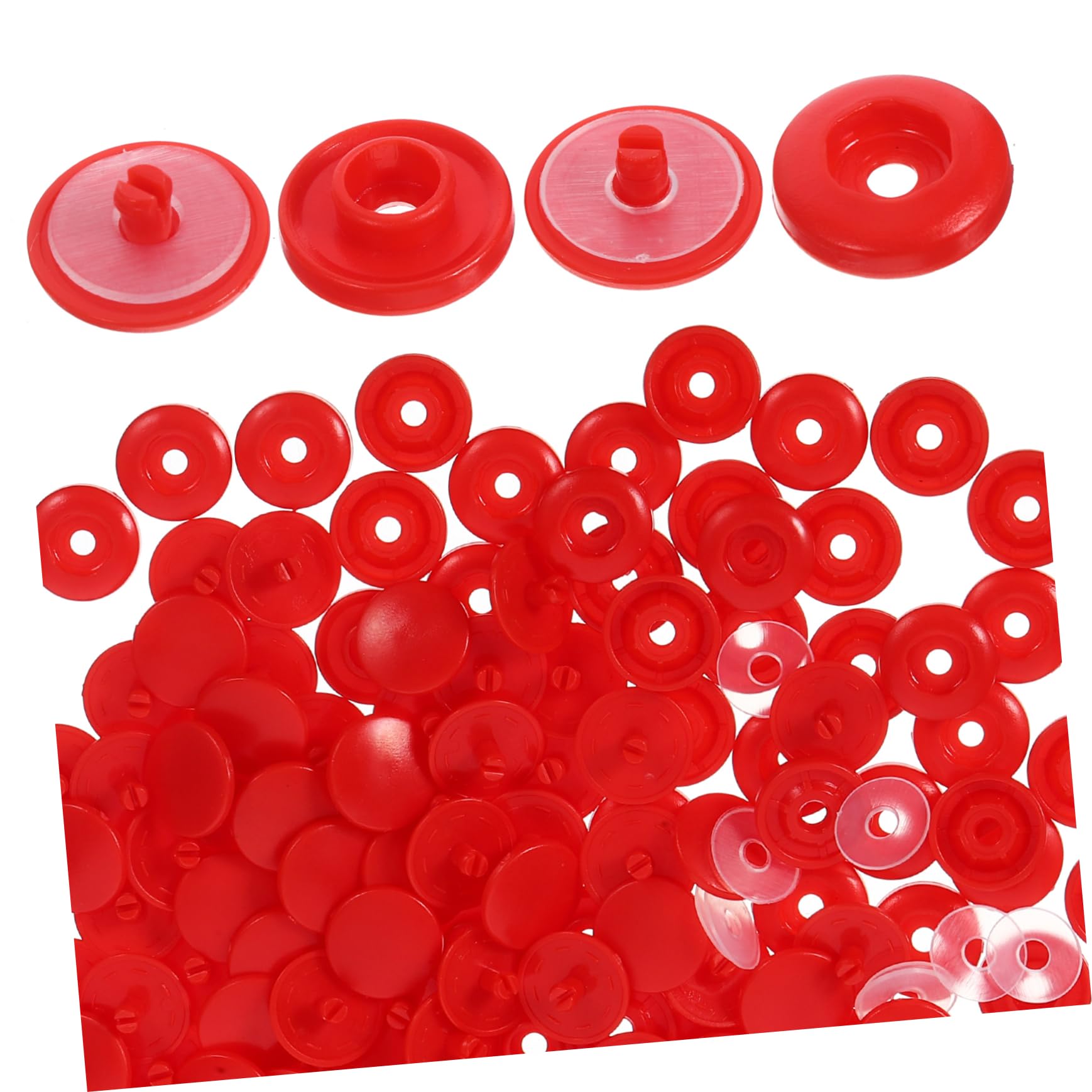 TEHAUX 500sätze Snap Buttons Nähfreie Kunststoff Druckknöpfe Für Basteln Für Kleidung Babybekleidung Hüte Und Praktisch Und Einfach Zu Verwenden