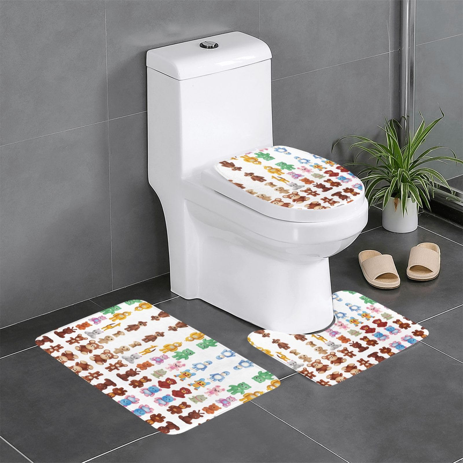 Tapis de salle de bain antidérapants et faciles à nettoyer avec motif dessin animé