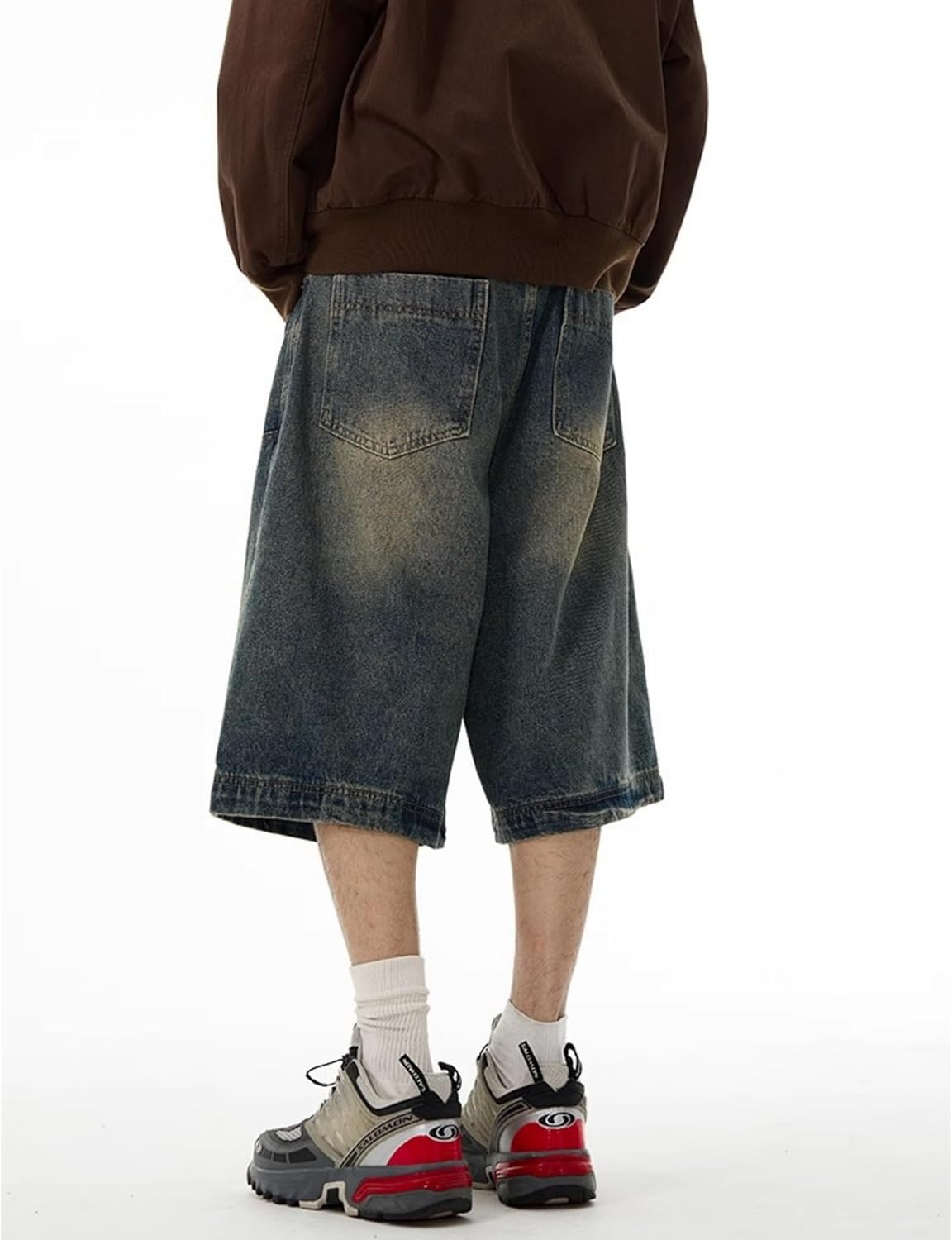 Long Baggy Jean Shorts Jorts Y2k Baggy Streetwear Shorts Hip Hop Skater Jeans Grunge Demin Short - Image 4