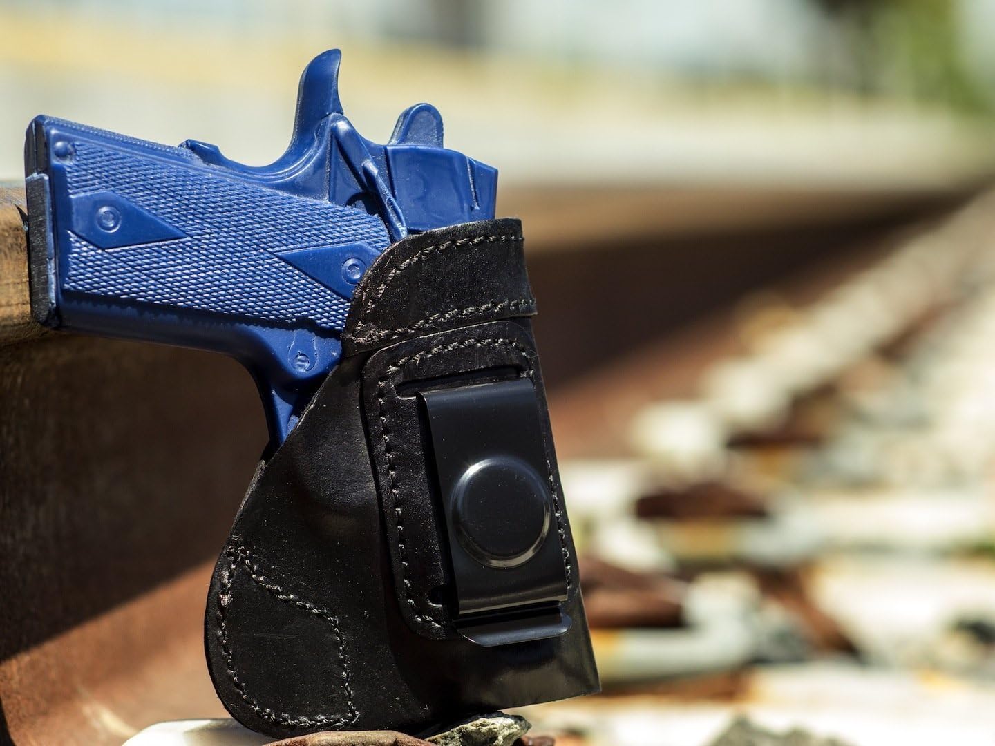 OUTBAGS USA LS6SMC45 (Black-Right) Full Grain Heavy Leather IWB Conceal Carry Gun Holster for Springfield Micro Compact 1911 .45 ACP/Colt Defender 1911 3" Barrel 9mm, 45ACP. Handcrafted in USA.