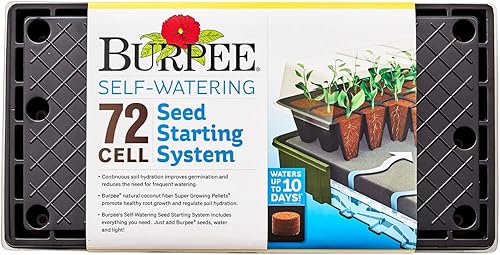 Miniatura 2 de Burpee Bandeja de inicio de semillas de riego automático, 72 celdas y bandeja de inicio de semillas de supersemillas  16 celdas XL  Reutilizable y