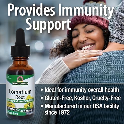 Miniatura 4 de Natures Answer Extracto de raíz de lomatium Dissectum - Suplemento natural de hierbas - Sin gluten sin alcohol - Ideal para inmunidad bienestar