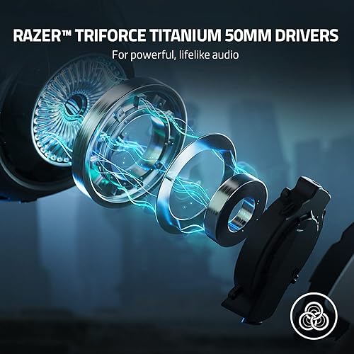 Miniatura 4 de Razer Kaira Pro Dual Wireless Gaming Headset w/Haptics for PlayStation 5 / PS5, PC, Mobile, PS4: HyperSense - Triforce 50mm Drivers - Detachable Mic