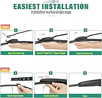 Vista 393 de 26" 20" 16" Windshield Wiper Blades Replacement for Dodge Grand Caravan 2008-2020 / Chrysler Town & Country 2008-2016 Premium All Weather Front Rear