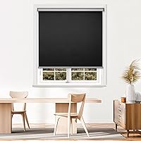 Vista 6 de MYshade Free-Stop - Persianas enrollables sin cordones para oscurecer la habitación, persianas y persianas del mismo color en ambos lados, de tela