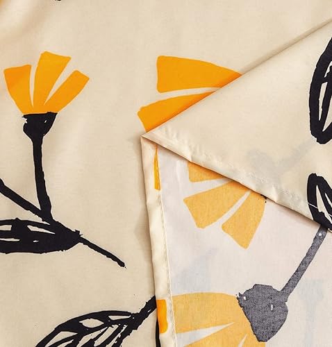 Miniatura 9 de DaDalogy Bedding - Juego de cama floral de 9 piezas en una bolsa, juego de sábanas bajeras y encimeras con funda de almohada y cenefa de cortina de