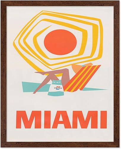Miniatura 32 de Poster Master Póster de viaje vintage, impresión retro de Miami, arte de Florida, regalo elegante para hombres, mujeres, amantes de los viajes,