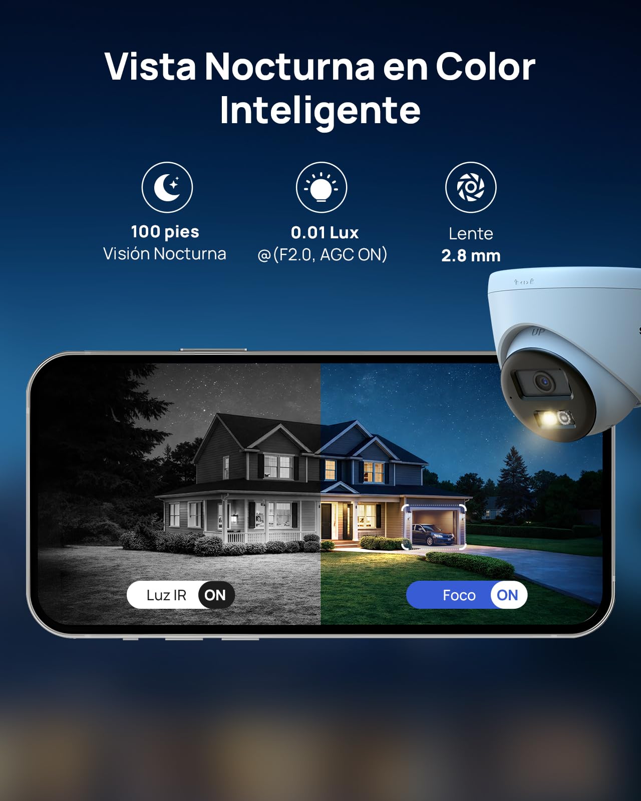 ANNKE H500 8CH 5MP PoE Kit de Cámara Vigilancia IP, con 8X 5MP Cámara de Seguridad PoE Impermeable y 2TB HDD NVR Sistema, Detección de Movimiento Sistema de Cámara para Hogar Exterior