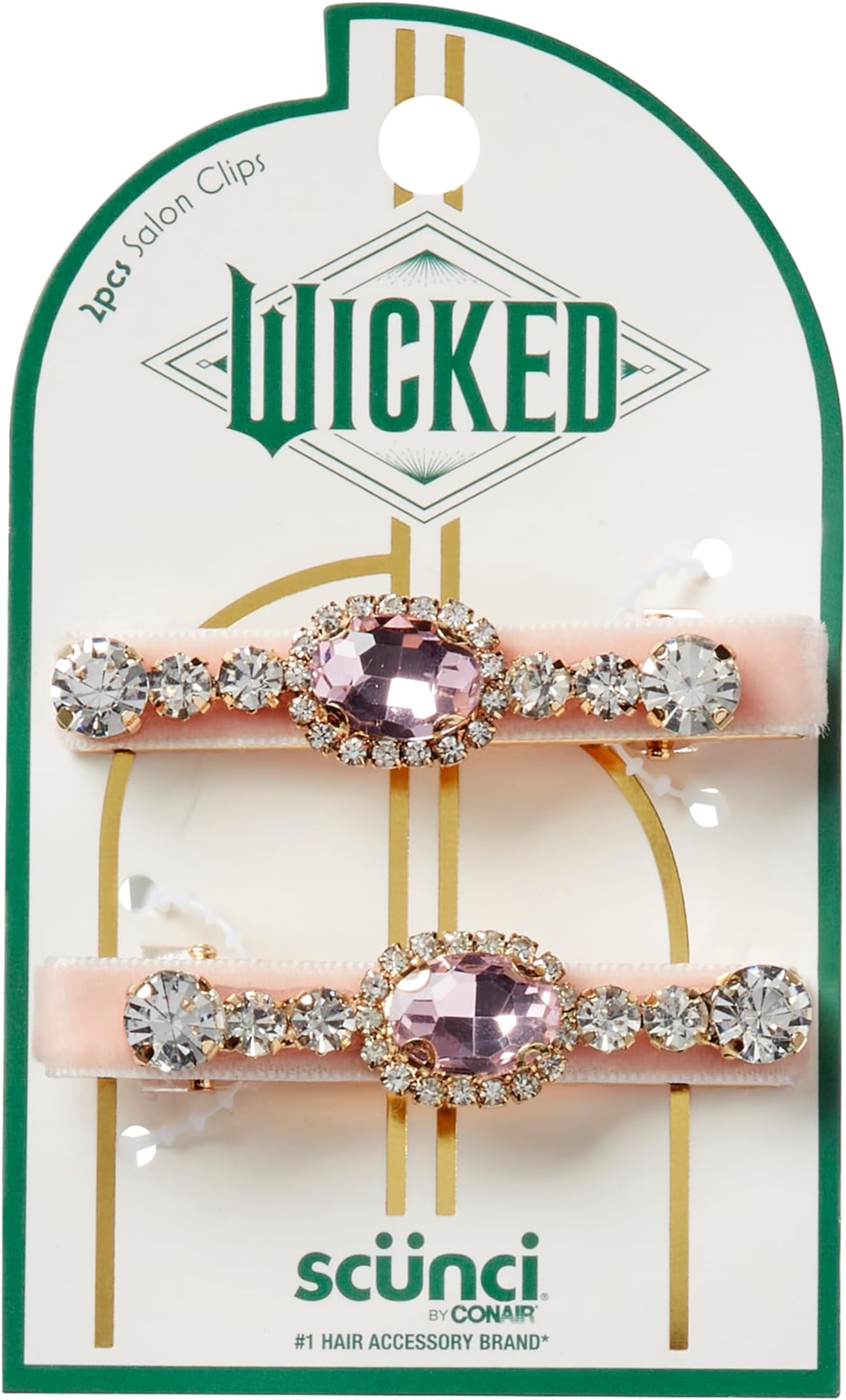 Wicked Glinda Rhinestone Salon Clips - hair clips - hair clips for women - gifts for her - hair accessories -Scunci by Conair - 2PK